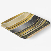 Black Gold Weihnachten La La Pattern#27 ID1009 Pappteller (Gewinkelt)