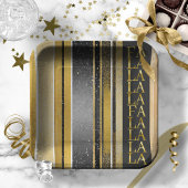 Black Gold Weihnachten La La Pattern#27 ID1009 Pappteller