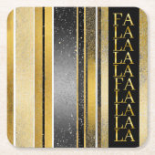 Black Gold Weihnachten La La Pattern#27 ID1009 Rechteckiger Pappuntersetzer (Vorderseite)