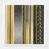 Black Gold Weihnachten La La Pattern#27 ID1009 Serviette (Vorderseite)