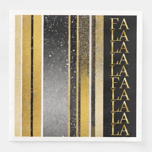 Black Gold Weihnachten La La Pattern#27 ID1009 Serviette (Vorderseite)