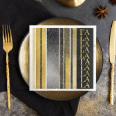 Black Gold Weihnachten La La Pattern#27 ID1009 Serviette