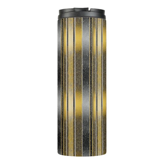 Black Gold Weihnachten La La Pattern#27 ID1009 Thermosbecher (Rückseite)