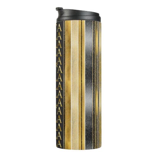 Black Gold Weihnachten La La Pattern#27 ID1009 Thermosbecher (Nach rechts gedreht)