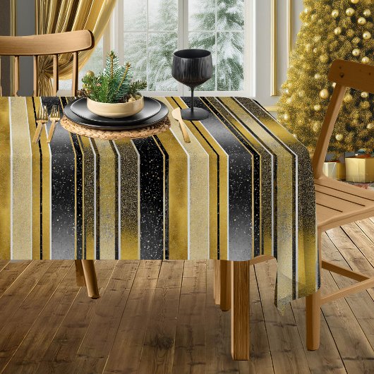Black Gold Weihnachten La La Pattern#27 ID1009 Tischdecke