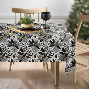 Black Gold Weihnachten Merry Pattern#17 ID1009 Tischdecke