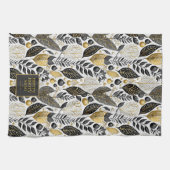 Black Gold Weihnachten Merry Pattern#21 ID1009 Geschirrtuch (Horizontal)