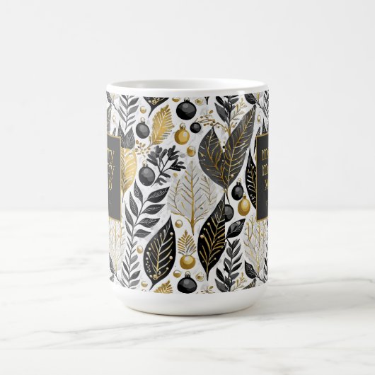 Black Gold Weihnachten Merry Pattern#21 ID1009 Kaffeetasse (Mittel)