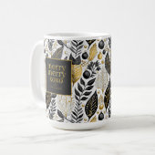 Black Gold Weihnachten Merry Pattern#21 ID1009 Kaffeetasse (Vorderseite Links)