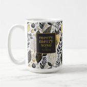 Black Gold Weihnachten Merry Pattern#21 ID1009 Kaffeetasse (Links)