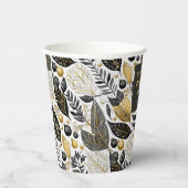 Black Gold Weihnachten Merry Pattern#21 ID1009 Pappbecher (Rechts)