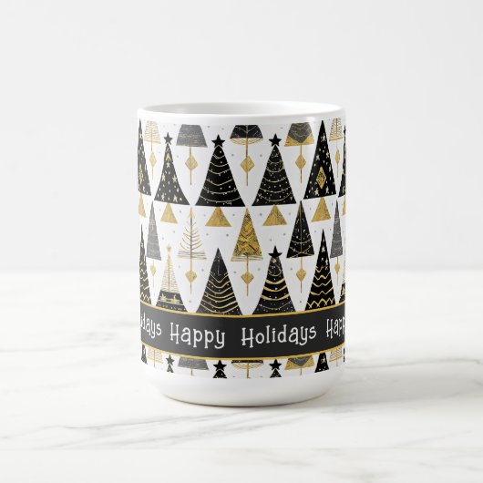 Black Gold Weihnachten Merry Pattern#25 ID1009 Kaffeetasse (Mittel)