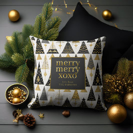 Black Gold Weihnachten Merry Pattern#25 ID1009 Kissen
