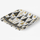 Black Gold Weihnachten Merry Pattern#25 ID1009 Pappteller (Gewinkelt)