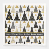 Black Gold Weihnachten Merry Pattern#25 ID1009 Serviette (Vorderseite)