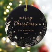 Black Gold Weihnachten Moderne Elegante Festlich e Keramik Ornament