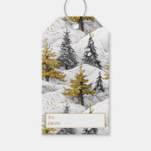 Black Gold Weihnachts Pattern#4 ID1009 Wrapping Geschenkanhänger (Vorderseite)