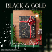 Black & Gold Weihnachts-Wrapper Geschenkpapier