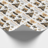 Black Gold Weihnachtsbilder Geschenkpapier (Ecke)