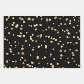 Black & Gold Weihnachtsfeiertag Geschenkpapier Set (Vorderseite 3)