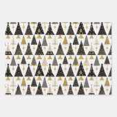 Black Gold Weihnachtsmuster #12#24#27 ID1009 Geschenkpapier Set (Vorderseite 3)