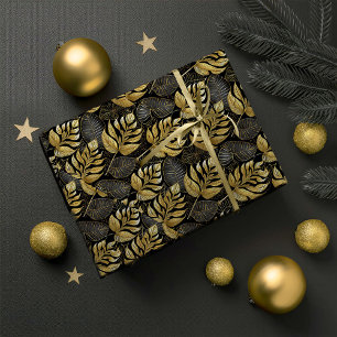 Black Gold Weihnachtsmuster#29 ID1009 Geschenkpapier
