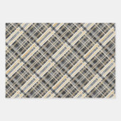 Black Gold Weihnachtsmuster #2#8#32 ID1009 Geschenkpapier Set (Vorderseite)