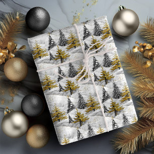 Black Gold Weihnachtsmuster#4 ID1009 Geschenkpapier