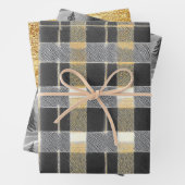 Black Gold Weihnachtsmuster #7#10#33 ID1009 Geschenkpapier Set (Beispiel)