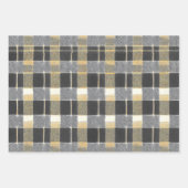 Black Gold Weihnachtsmuster #7#10#33 ID1009 Geschenkpapier Set (Vorderseite)