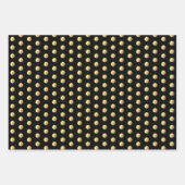 Black Gold Weihnachtsmuster Geschenkpapier Set (Vorderseite 2)