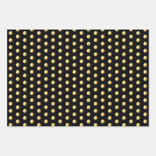 Black Gold Weihnachtsmuster Geschenkpapier Set (Vorderseite 2)