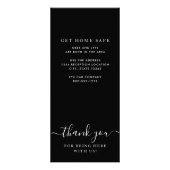 Black Gold Weltkarte mit optionalem Heft-Menü Werbekarte (Hinten)