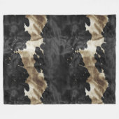Black Gold Western Cowhide Fleecedecke (Vorderseite (Horizontal))