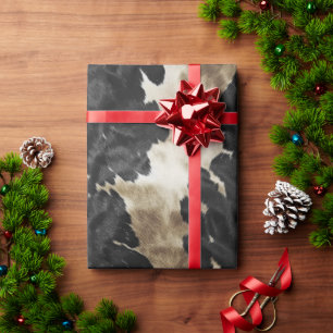 Black Gold Western Cowhide Geschenkpapier