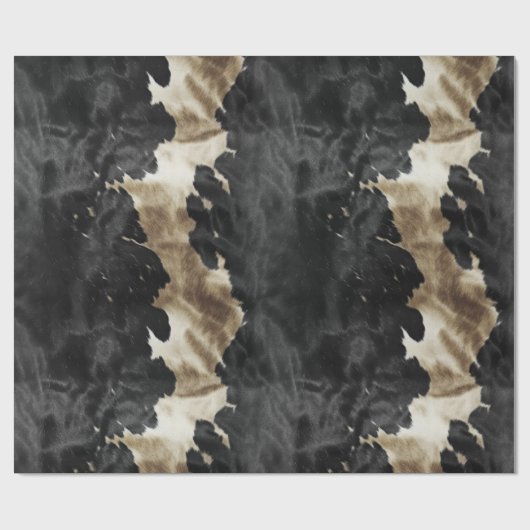 Black Gold Western Cowhide Geschenkpapier (Flach)