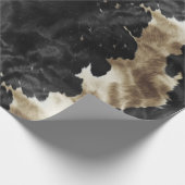 Black Gold Western Cowhide Geschenkpapier (Ecke)