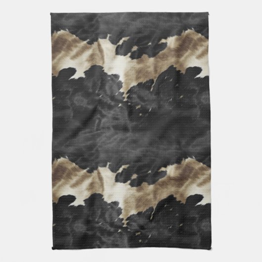 Black Gold Western Cowhide Geschirrtuch (Vertikal)