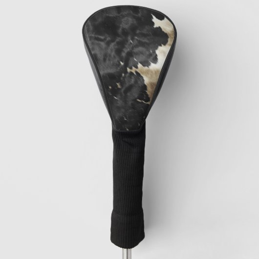 Black Gold Western Cowhide Golf Headcover (Vorderseite)