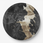 Black Gold Western Cowhide Pappteller (Vorderseite)