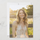 Black & Gold Whimsy Script Brautparty Foto Einladung (Rückseite)