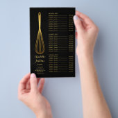 Black Gold Whisk Bakery Patisserie Service Menü (Handgriff)