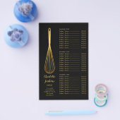 Black Gold Whisk Bakery Patisserie Service Menü (Einzeln)