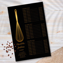 Black Gold Whisk Bakery Patisserie Service Menü