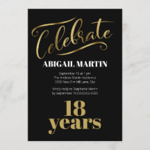 Black Gold White 18. Geburtstagsparty