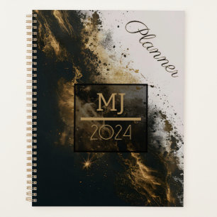 BLACK GOLD WHITE ELEGANT GLAMOUR GLITZER Planer