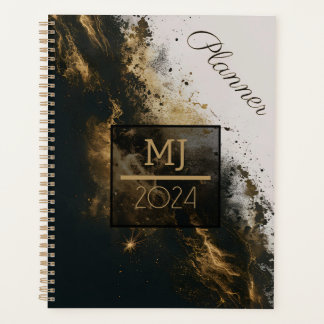BLACK GOLD WHITE ELEGANT GLAMOUR GLITZER Planer