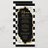 Black Gold White Menu Card Programm (Vorne/Hinten)