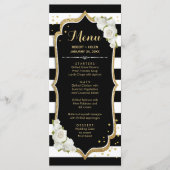 Black Gold White Menu Card Programm (Vorderseite)