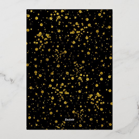 Black Gold & White Quinceañera Birthday Einladung (Rückseite)